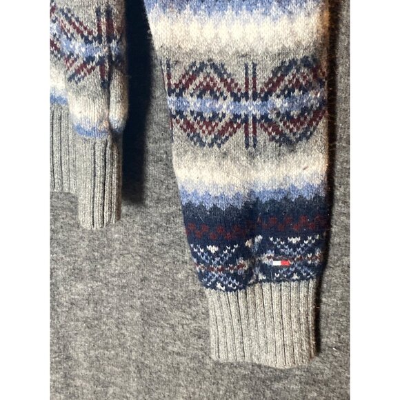 BOYS SWEATER TOMMY HILFILGER YOUTH M QUARTER ZIP WOOL COTTON BLEND - Picture 8 of 10